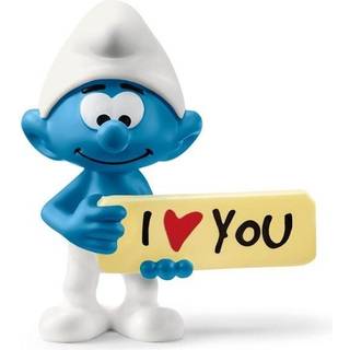 Schleich Smurfs Collectible Retro Cartoon Toys For Boys and Girls Smurf med tegnleget?jsfigur aldre 3+