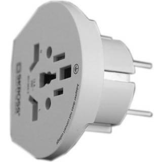 Skross rejseadapter hvid (Danmark til Europa)