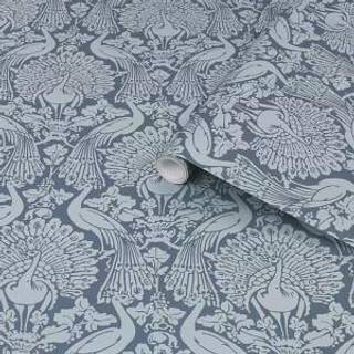 Laura Ashley Wallpaper Peacock Damask 114910