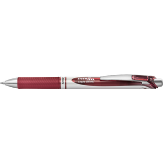 Pentel Energel RTX udtr?kkelig flydende gelbl?kpen (0,7 mm) Medium Line Bourgogne bl?kboks med 12 kuglepenne (BL77-BG)