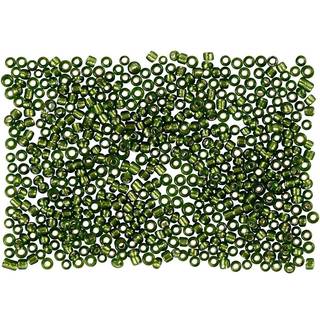 Græsgrøn Rocaiperler 1,7 mm - 25g til Smykkeprojekter