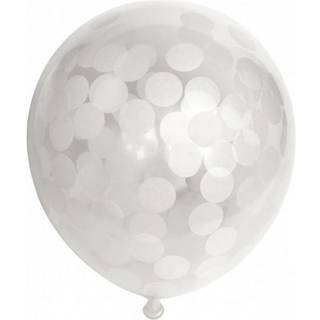 Balloner, hvid konfetti