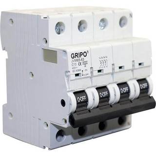 Gripo Automatsikring 3p+nc 13a Grå - 7573 ✓ På lager - klar til levering og afhentning