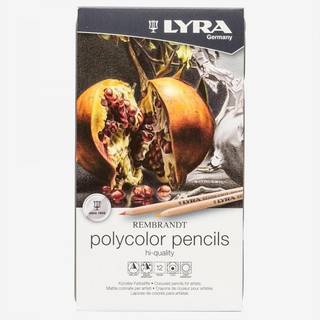 Lyra Rembrandt Farveblyanter, 12 stk Sæt med 12 stk farveblyanter fra Lyra Rembrandt. Stregbredden på farveblyanterne er 4 mm, og den forstærkede kerne gør dem særligt resistente mod knæk. Farverne er desuden lys- og vandresistente.