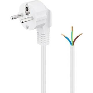 230V Strømkabel uden stik, hvid | 2 meter