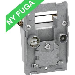 LK FUGA antenneudtag TV og R slutdåse T2 2 stik type TD260E, Class A+ 1½ modul, uden afdækning