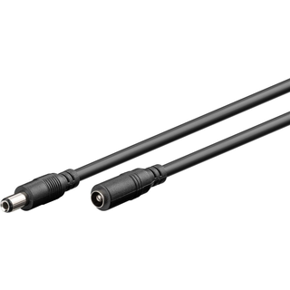 Microconnect Dc Forlængerkabel – 5,5 X 2,5 – 10 M 10m. Sort