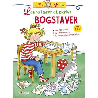Laura lærer at skrive bogstaver