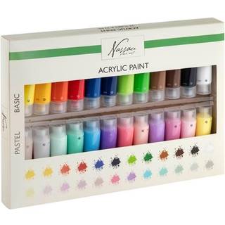 Akrylmaling, æske med 24 farver x 22 ml