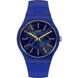 Swatch New Gent Sunbrush Sky Quartz Blue Dial Blue Silicone Strap Unisex Watch SO29N101