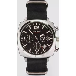 Sekonda Airborne Quartz Black Dial Black Strap Men's Watch 1989