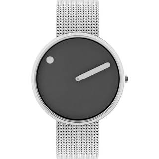 PICTO 40 mm - STÅL med mat mesh lænke - grå skive