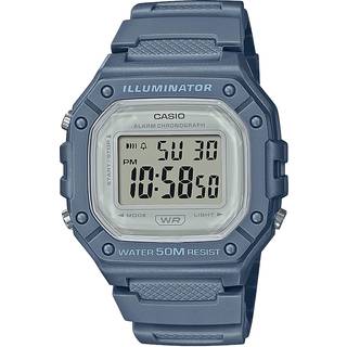 Casio Collection Digital Quartz Grey Resin Bracelet Ladies Watch W-218HC-2AVEF