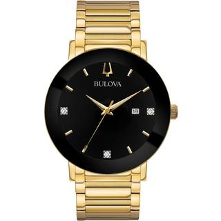 Bulova 97D116 Modern Gold Tone Diamond Bracelet Watch - W09107