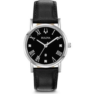 Bulova 96P192 Dress Sort/Læder Ø32 mm