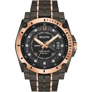 Bulova 98D149 Precisionist Sort/Rosaguldtonet stål Ø46.5 mm