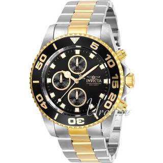 Invicta 28691 Pro Diver Sort/Gul guldtonet stål Ø43 mm