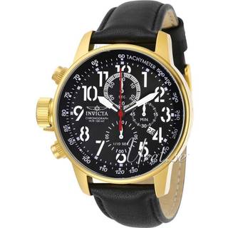 Invicta 28741 I-Force Sort/Læder Ø46 mm