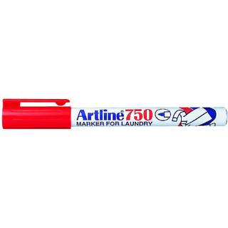 Marker 750 Tekstil rød, Artline EK-750 red, 12stk