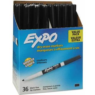 Expo 1921062 Low Odor Dry Erase Marker Fine Point Black 36/Box
