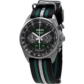 Seiko SSB411P1 Chronograph Striped Nylon Strap Watch - W24136