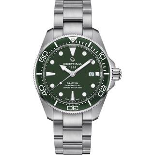Certina DS-Action Diver Powermatic 80 med lænke og grøn skive