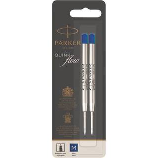 Parker PARKER QUINKflow-blækpatron til kuglepen, medium spids, blå, pakke med to