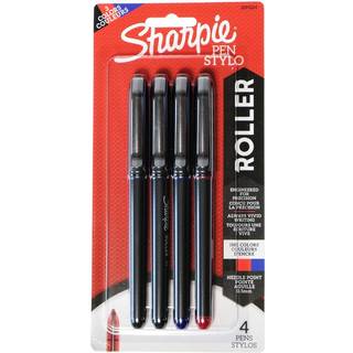 Sharpie Rollerball Pen Needle Point 0,5 mm Assorterede farver Pakke p? 4