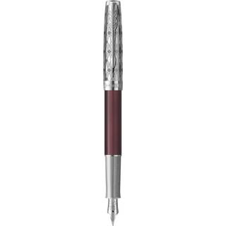 Sonnet Metal & Red CT Fyldepen Fine Nib 18K, Parker 2119650