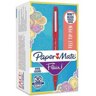 Paper Mate Flair Felt Tip Pens Medium Point (0,7 mm) R?d 36 t?lling