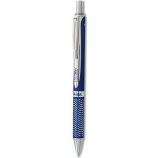 Pentel BL407CA Energel Alloy RT Udtr?kkelig flydende gelpen 7mm bl? t?nde sort bl?k