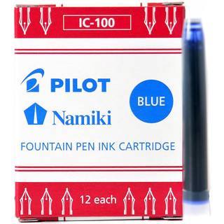 Pilot Namiki IC100 Fountain Pen Ink Cartridge Blue 12 Cartridges pr. Pakke (pakke med 2)