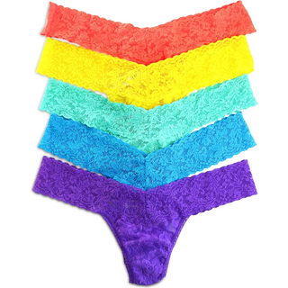 Hanky Panky 5-pak Signature Lace Low Rise Thong - Mixed - One Size