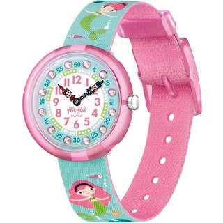 Flik Flak Mermailicious Quartz Blue Dial Blue Fabric Strap Kids FBNP179