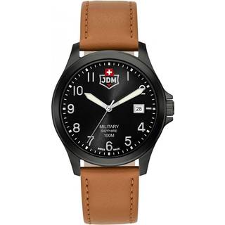 JDM Military Alpha I Black Dial Tan Leather Strap JDM-WG001-04