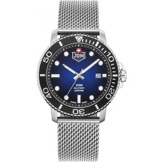JDM Military Tango Blue Dial Steel Mesh Bracelet Men's Watch JDM-WG008-04