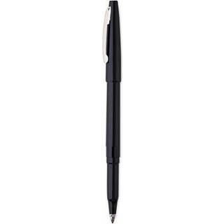 Pentel Rolling Writer-penne 0,8 mm polstret spids, sort blæk - 12 stk. penne (R100-A) til glat, hakfri skrivning med lommeclips
