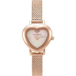 Olivia Burton Mini Heart Rose Gold Boucle Watch - Rose Gold