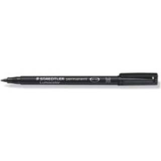 Staedtler LUMOCOLOR PERMANENT M 1,0 mm SORT, ÆSKE 10 STK
