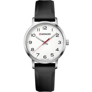 Wenger Avenue Quartz White Dial Black Silicone Strap Ladies Watch 01.1621.103