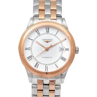 Longines L4.974.3.91.7 Flagship Hvid/Rosaguldtonet stål Ø38.5 mm