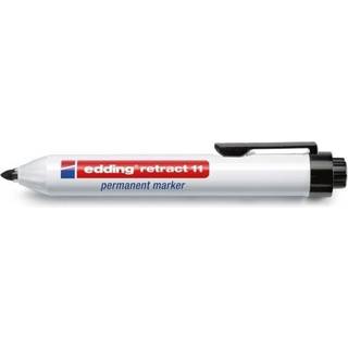 Edding 11 sort retract permanent marker, rund spids 1,5-3mm (10stk.)