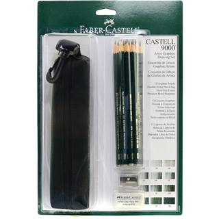 Faber-Castell 9000 Artist Graphite Drawing Set med taske S?t p? 12