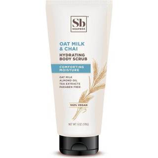 Soapbox blid eksfolierende kropsskrub? Havre m?lk & chai? 6 oz? Fugtgivende kropsskrub for synlig glattere hud med kokosn?ddeolie og havrem?lk