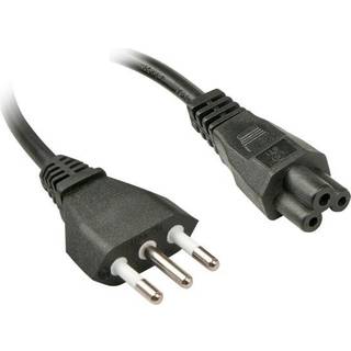 LINDY Italienisches Netzkabel für Notebooks, 2m  IEC-320 C5