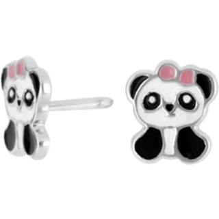 NOA Kids - Børneøreringe med Panda med emalje