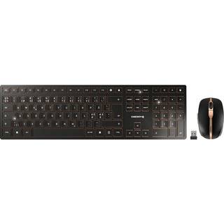 Cherry Dw 9100 Slim Tastatur Mus Inkluderet Universel Rf Trådløs + Bluetooth Nordisk Sort Trådløs Cherry Sx Nordisk