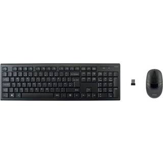 Deltaco wireless keyboard and mice USB receiver - Tastatur & Mus sæt - Engelsk - UK - Sort