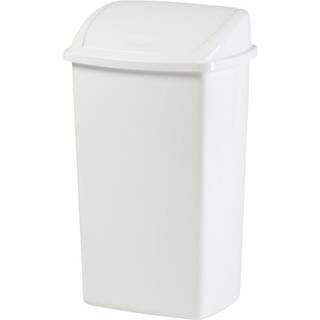 Affaldsspand plast med svinglåg 50 liter 40x68cm hvid