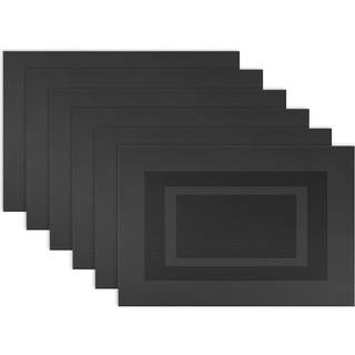 DII Black PVC Doubleframe Placemat (S?t p? 6)